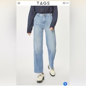 Size 28 TAGS wide leg Denim trouser only worn 1x and washed once.